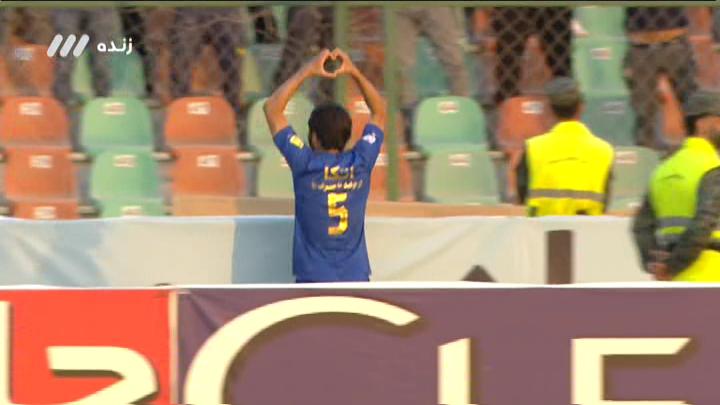 گل اول استقلال به سایپا (عارف غلامی)