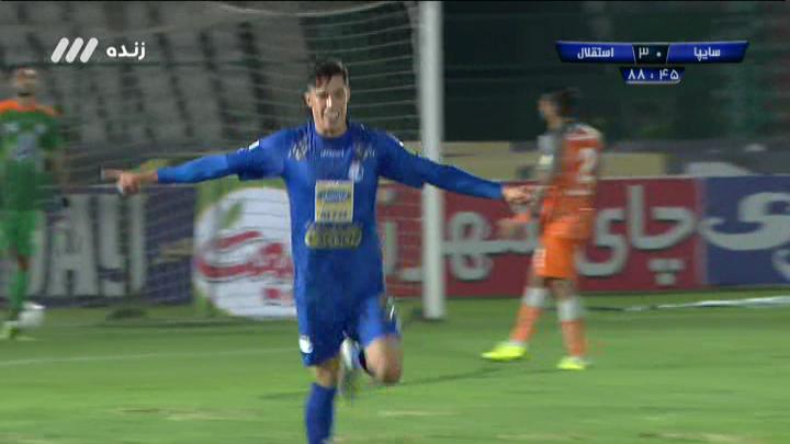 گل چهارم استقلال به سایپا (سجاد آقایی)