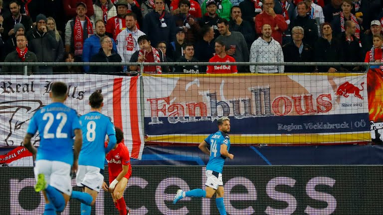 گل اول ناپولی به سالزبورگ (دریس مرتنز)