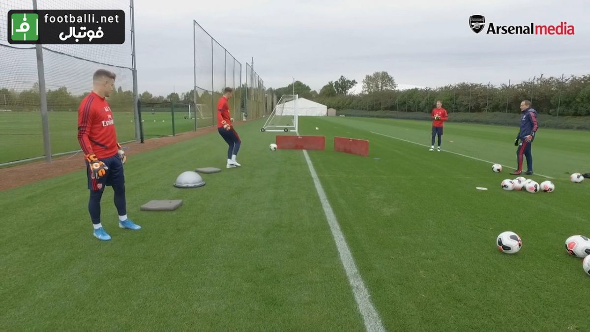 تمرین آرسنال برای تقابل با کریستال پالاس در لیگ برتر انگلیس