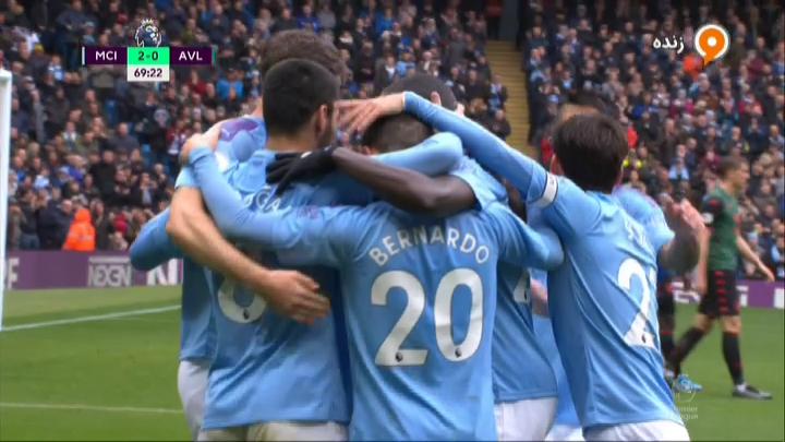 گل سوم منچسترسیتی به استون ویلا (گوندوغان)