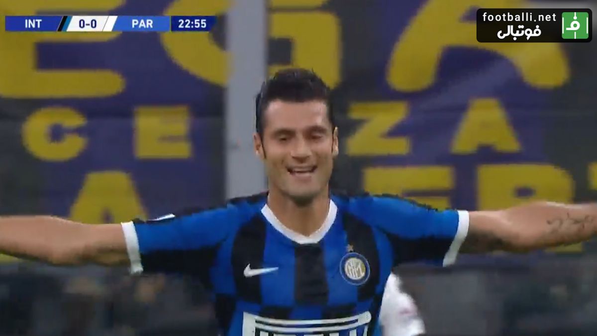 گل اول اینتر به پارما ( کاندروا)