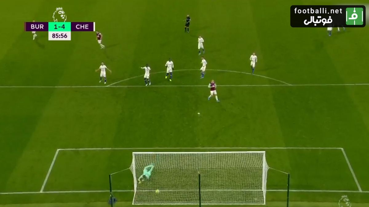 گل اول برنلی به چلسی (رودریگز)