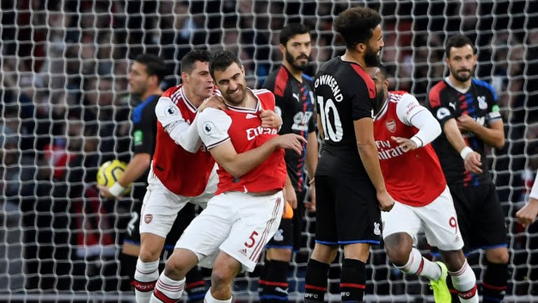 گل اول آرسنال به کریستال پالاس (سوکراتیس پاپاستاتوپولوس)