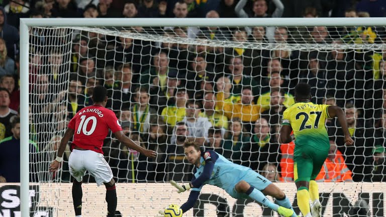 گل دوم منچستر یونایتد به نوریچ (مارکوس رشفورد)