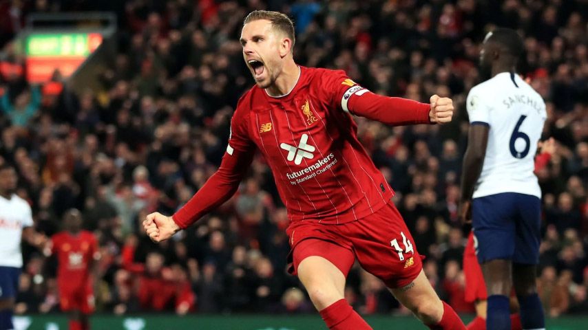 گل اول لیورپول به تاتنهام (جوردن هندرسون)