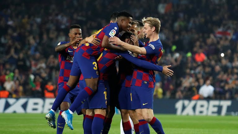 گل اول بارسلونا به وایادولید (لنگلت)