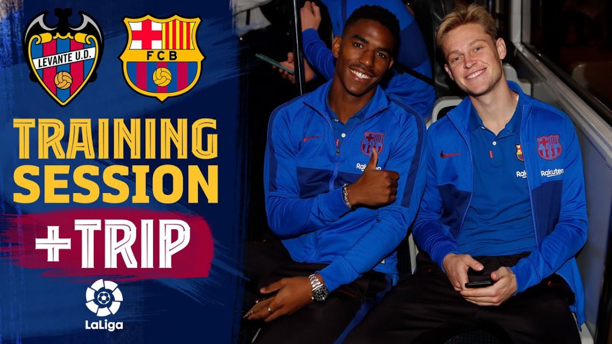 آخرین تمرین و سفر بازیکنان بارسلونا به والنسیا برای تقابل با لوانته