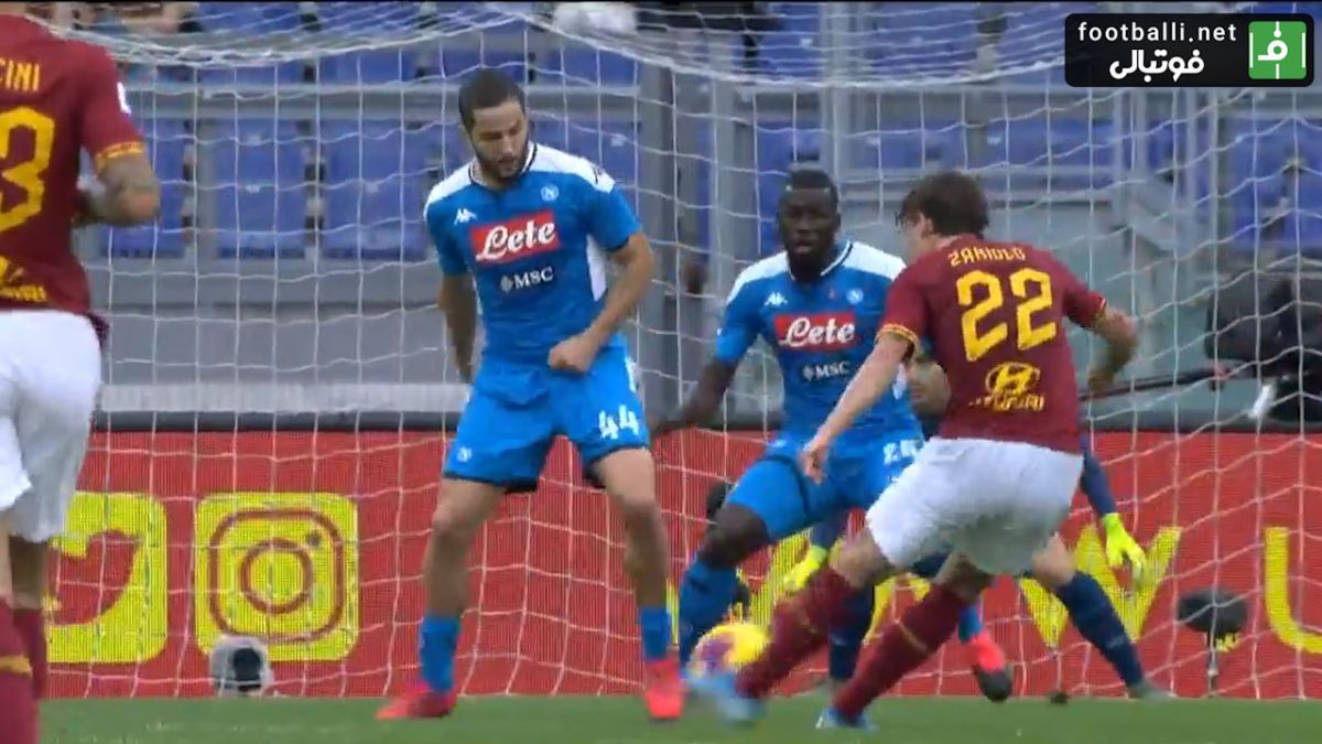 گل اول رم به ناپولی (نیکولو زانیولو )