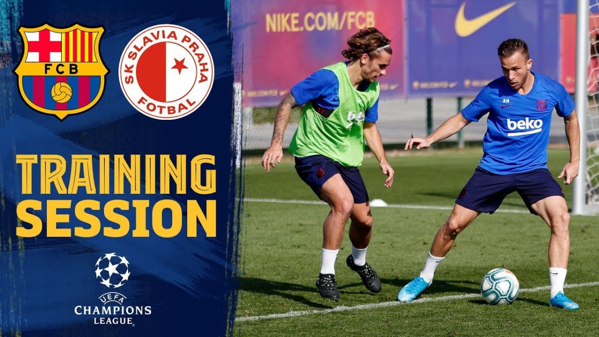 تمرین بارسلونا پس از شکست مقابل لوانته