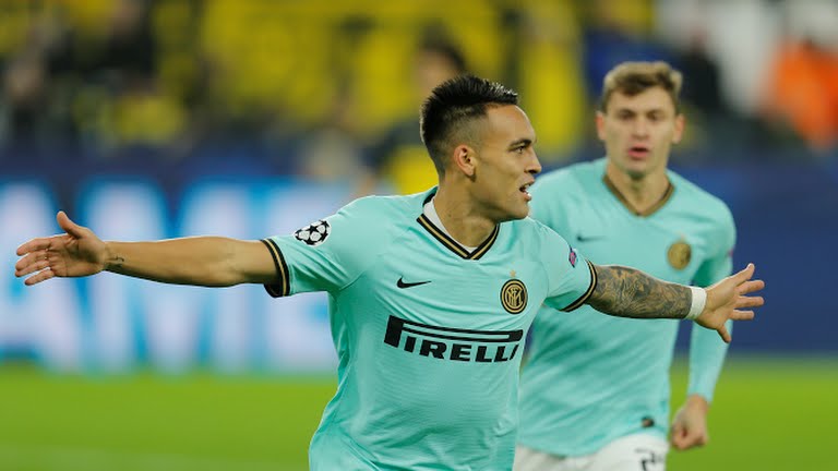 گل اول اینتر به دورتموند (لوتارو)