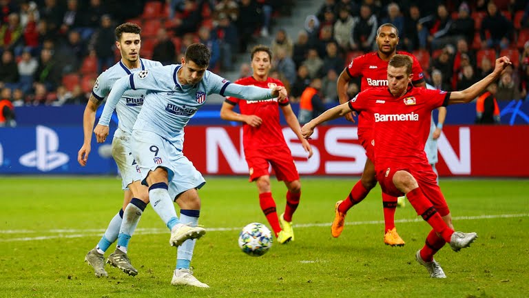 گل اول اتلتیکو مادرید به بایر لورکوزن (موراتا)