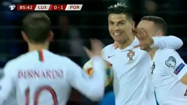 گل دوم پرتغال به لوکزامبورگ (رونالدو)