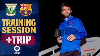 تمرین بارسلونا و سفر به مادرید برای بازی با لگانس