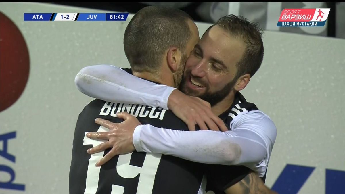 گل دوم یوونتوس به آتالانتا (دبل هیگواین)