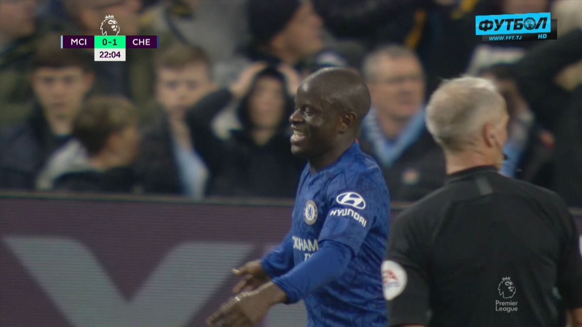 گل اول چلسی به منچستر سیتی (کانته)