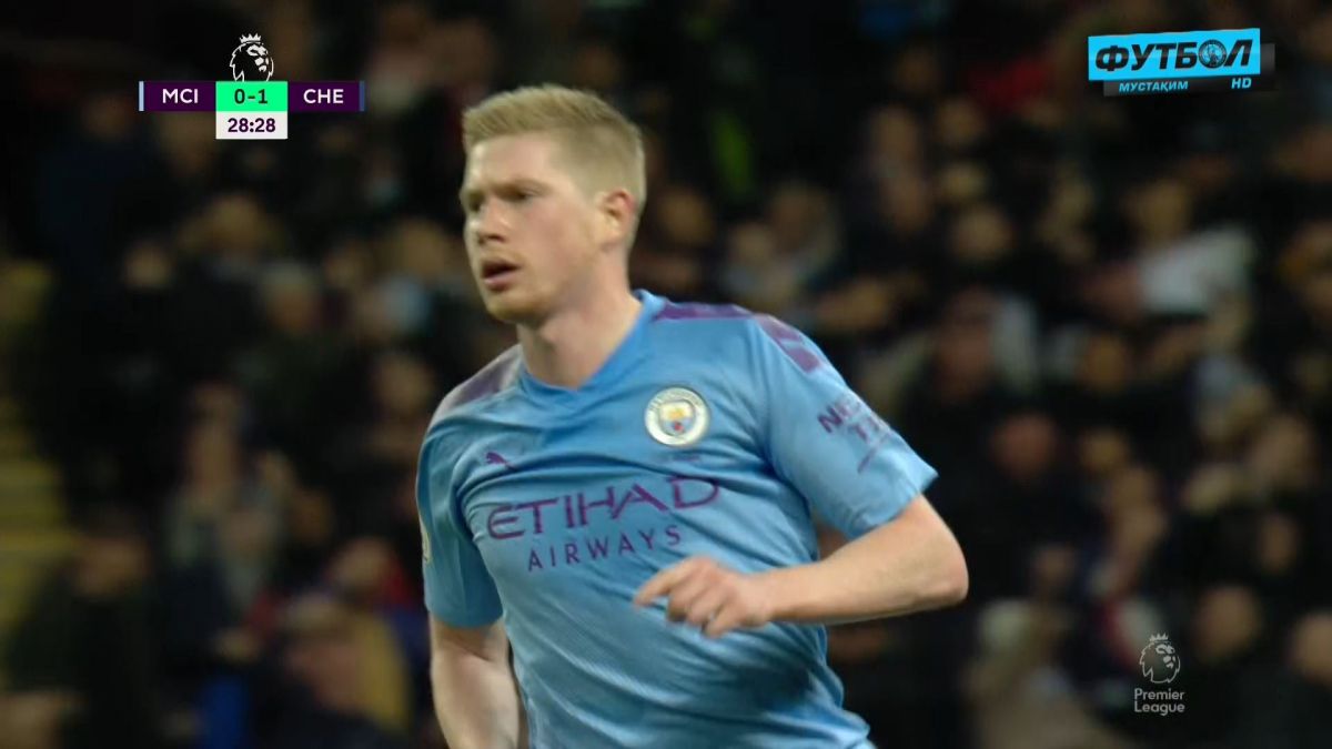 گل اول منچستر سیتی به چلسی (دی بروینه)