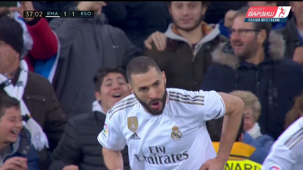 گل اول رئال مادرید به رئال سوسیداد (کریم بنزما)