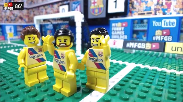 شبیه سازی بازی اتلتیکو مادرید 0-1 بارسلونا با عروسک لگو