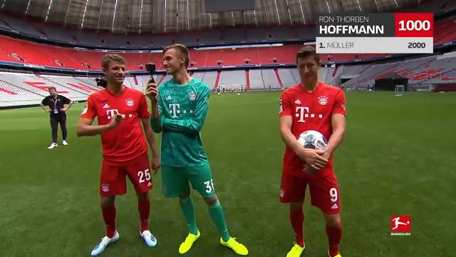 چالش تیر دروازه بازیکنان بایرن مونیخ