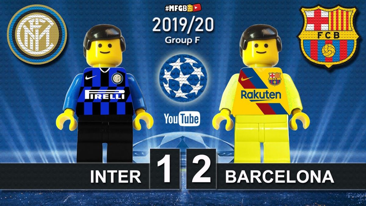 شبیه سازی بازی اینتر 1-2 بارسلونا با عروسک لگو