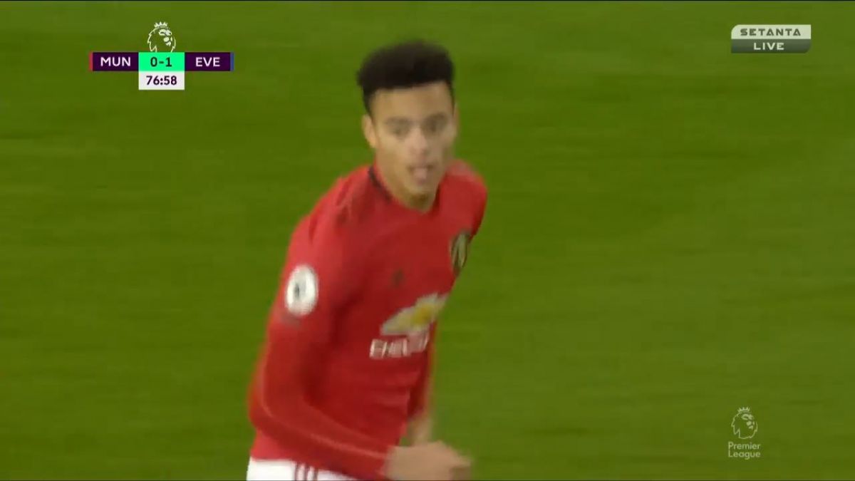 گل اول منچستر یونایتد به اورتون (گرینوود)