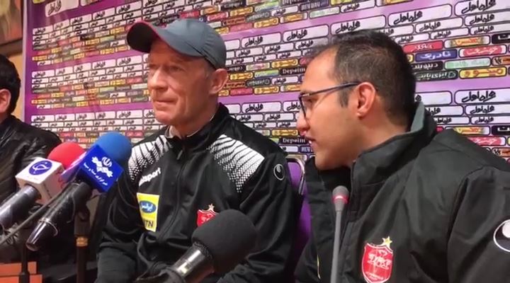 اختصاصی/ کنفرانس خبری کالدرون پیش از بازی پرسپولیس و نساجی