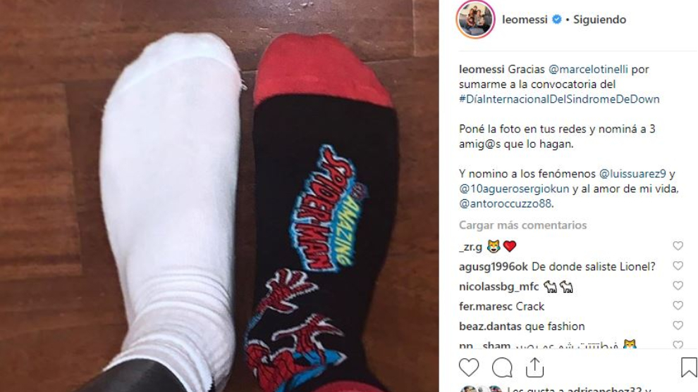 لیونل مسی با انتشار عکسی در چالش روز جهانی سندروم داون شرکت کرد