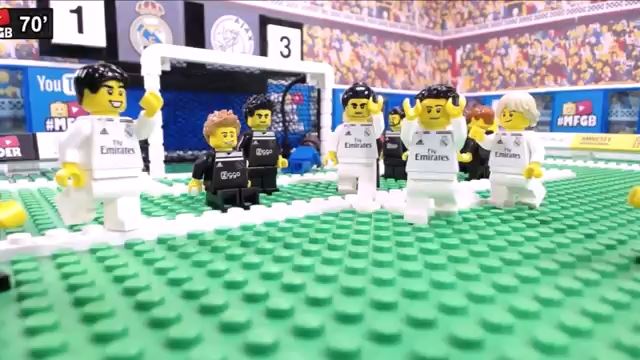 شبیه سازی گلهای مرحله 1/8 لیگ قهرمانان با عروسک لگو