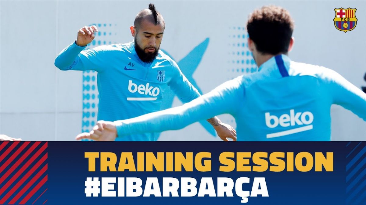تمرین بارسلونا برای آخرین بازی لالیگا مقابل ایبار