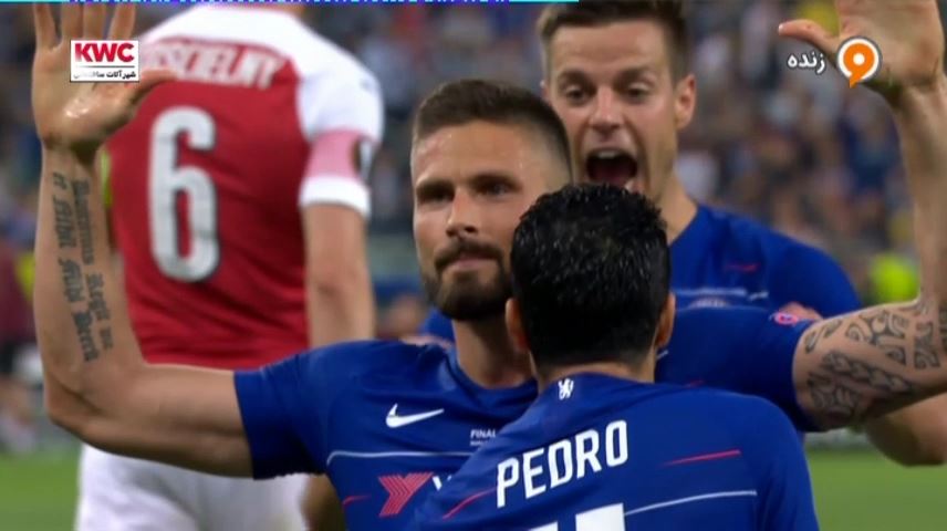 گل اول چلسی به آرسنال (ژیرو)