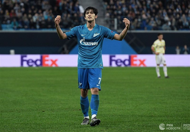 پاس گل سردار آزمون مقابل دینامو مسکو