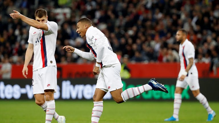 گل دوم پاری سن ژرمن به کلوب بروژ (کیلیان امباپه)