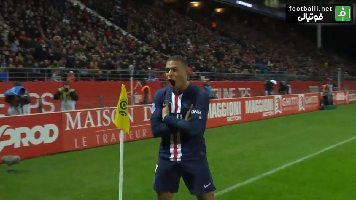 گل اول پاری سن ژرمن به دیژون (امباپه)