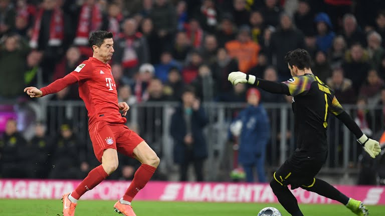 گل سوم بایرن مونیخ به دورتموند (دبل لواندوفسکی)