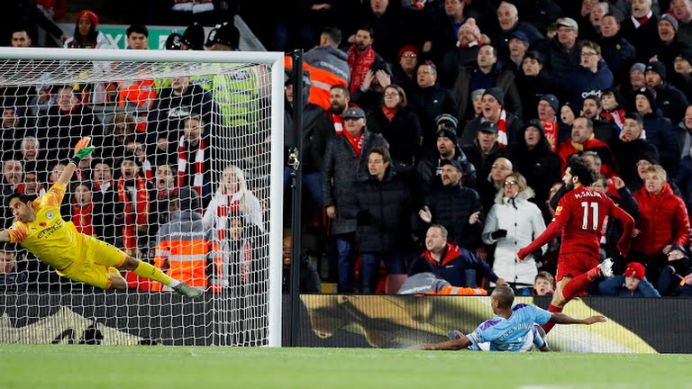 گل دوم لیورپول به منچستر سیتی (محمد صلاح)