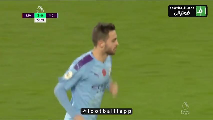 گل اول منچستر سیتی به لیورپول (برناردو سیلوا)