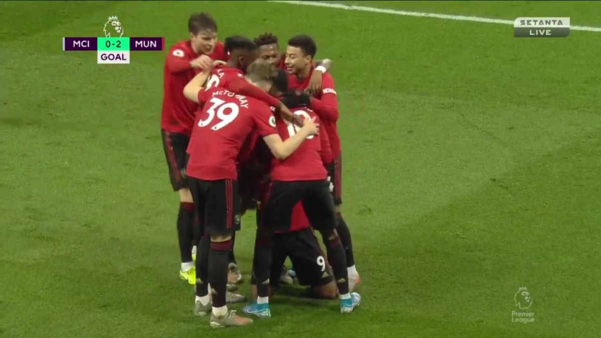 گل دوم منچستریونایتد به منچسترسیتی (مارسیال)