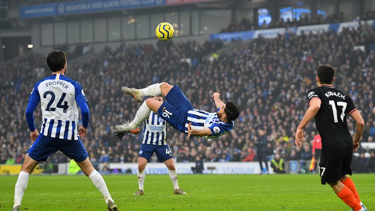 گل اول برایتون به چلسی (سوپرگل علیرضا جهانبخش)