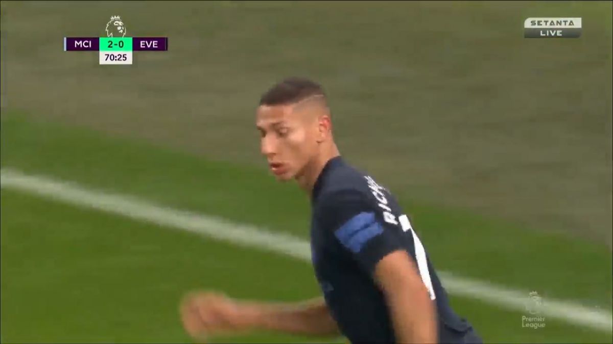 گل اول اورتون به منچستر سیتی (ریچارلیسون)