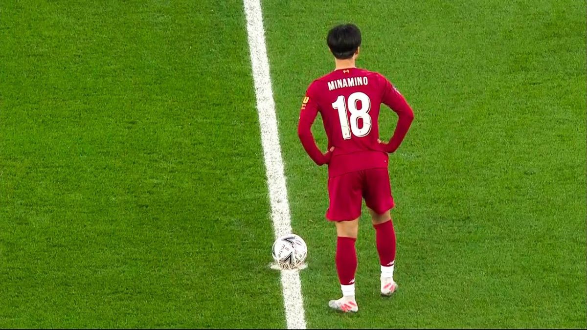 عملکرد تاکومی مینامینو بازیکن لیورپول مقابل اورتون