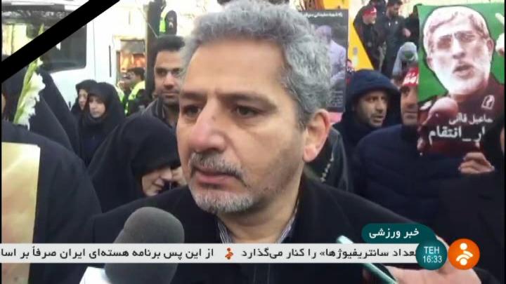 حضور اهالی ورزش در مراسم تشییع پیکر سردار قاسم سلیمانی