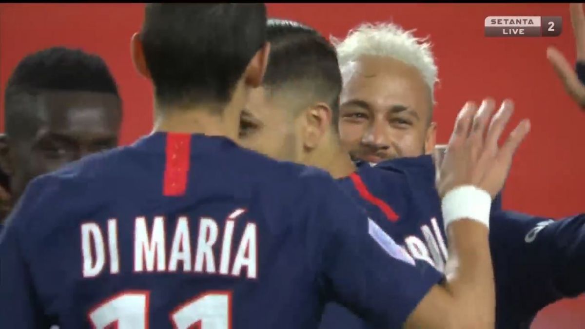 گل دوم پاری سن ژرمن به موناکو (نیمار)