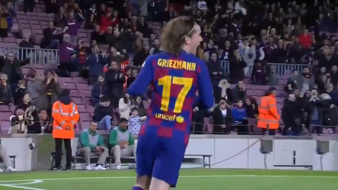 گل اول بارسلونا به لگانس (انتوان گریزمن)