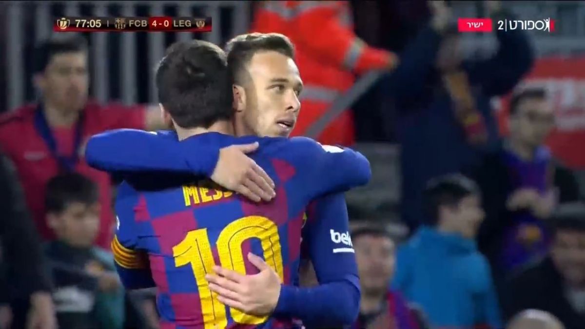 گل چهارم بارسلونا به لگانس (آرتور ملو)