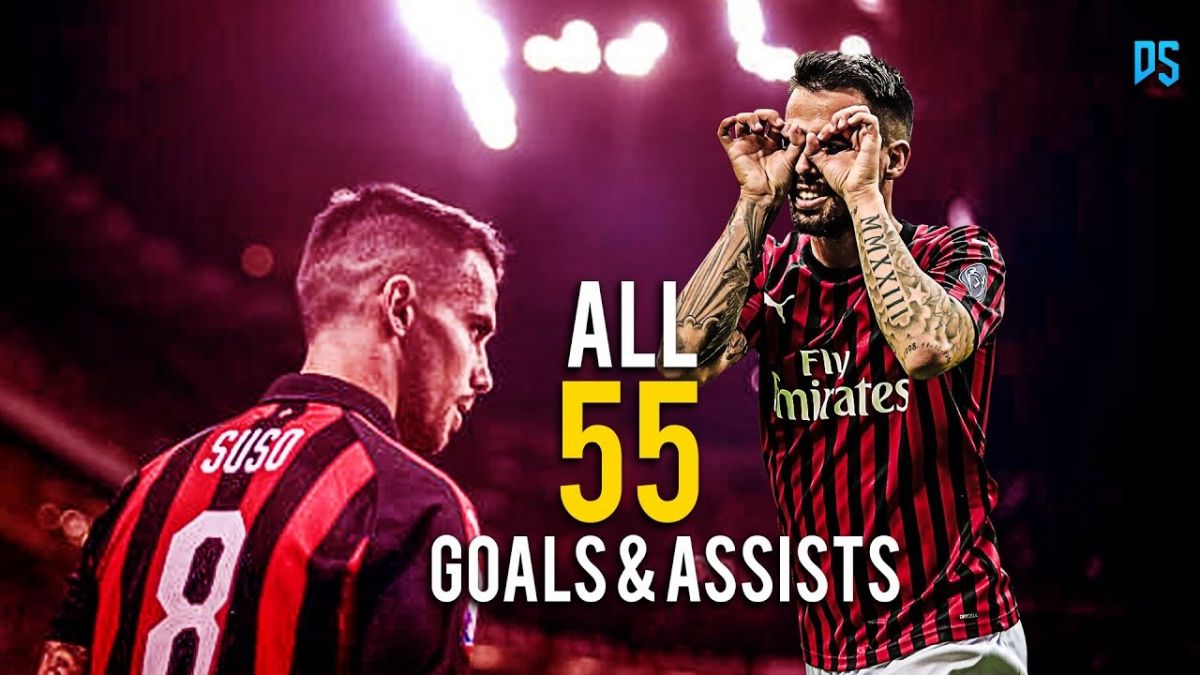 55 گل و پاس گل سوسو در آث میلان