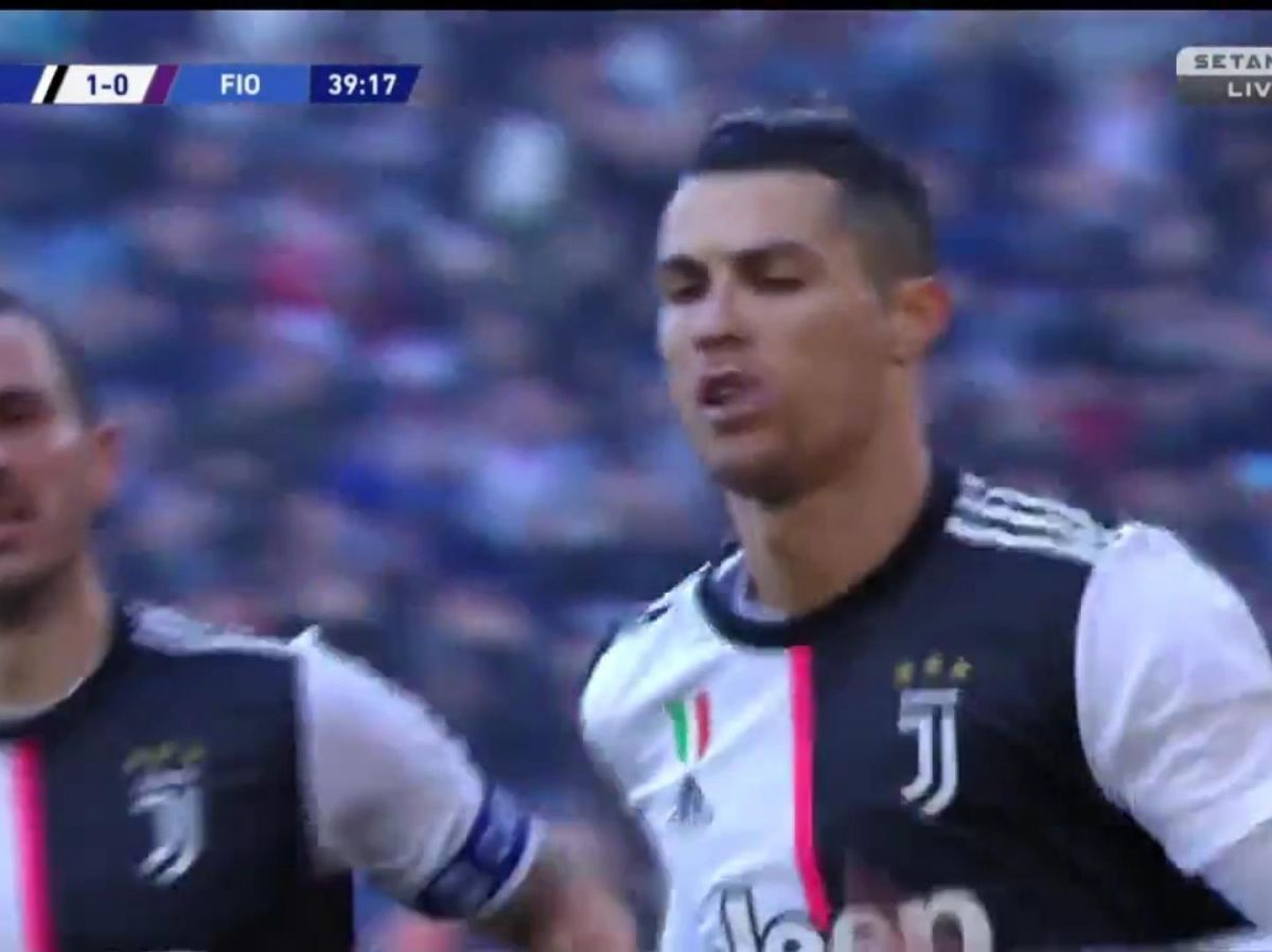 گل اول یوونتوس به فیورنتینا (رونالدو - پنالتی)