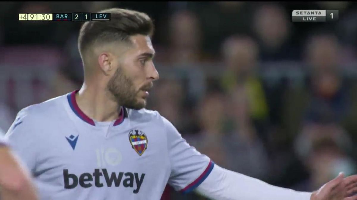 گل اول لوانته به بارسلونا (روبن روچینا)