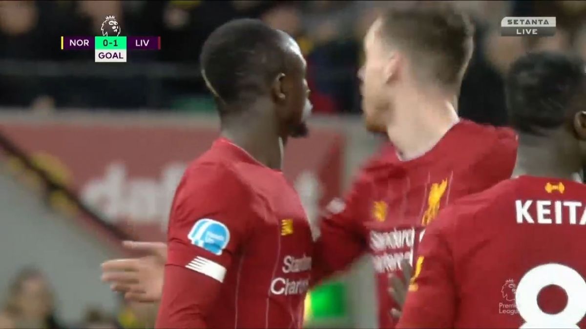 گل اول لیورپول به نوریچ (مانه)