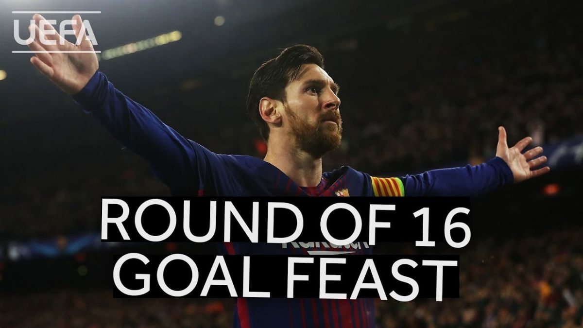 تمام گلهای لیونل مسی در مرحله 1/16 لیگ قهرمانان اروپا